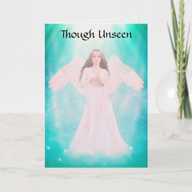 Angel In Mist Birthday Greeting Card (Front)