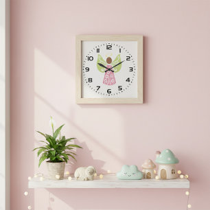Angel In Pink Large Clock