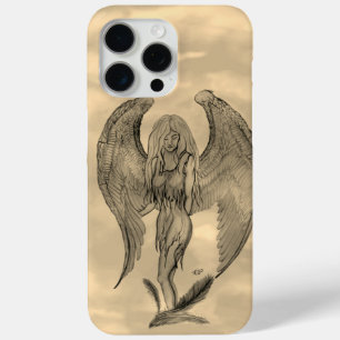 Angel in Tattoo Style iPhone 15 Pro Max Case