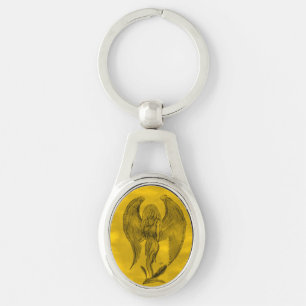 Angel in Tattoo Style Keychain
