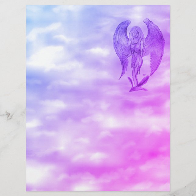 Angel in Tattoo Style Letterhead (Front)