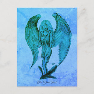 Angel in Tattoo Style Postcard