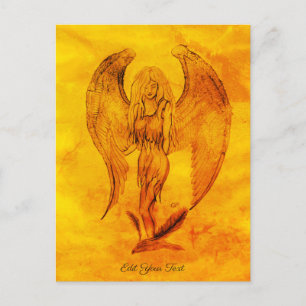 Angel in Tattoo Style Postcard