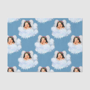 Angel in the Clouds 3-Blue-TISSUE WRAPPING PAPER