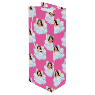 Angel in the Clouds 5-Pink-WINE GIFT BAG