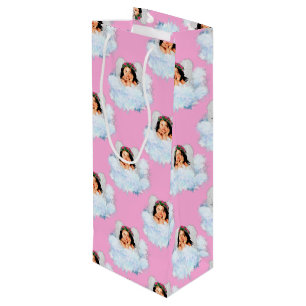 Angel in the Clouds 6-LT Pink-WINE GIFT BAG
