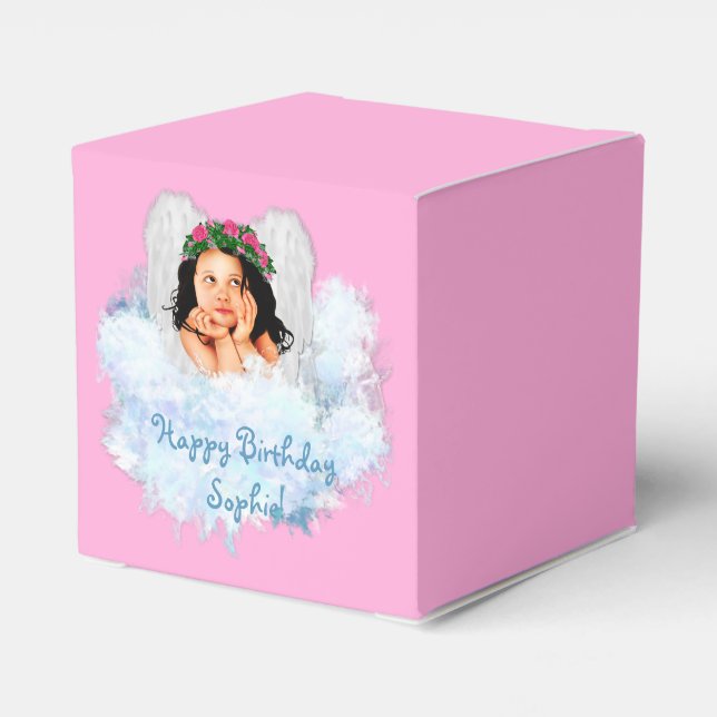 ANGEL IN THE CLOUDS 6, PARTY FAVOR BOX,square Favor Box (Back Side)