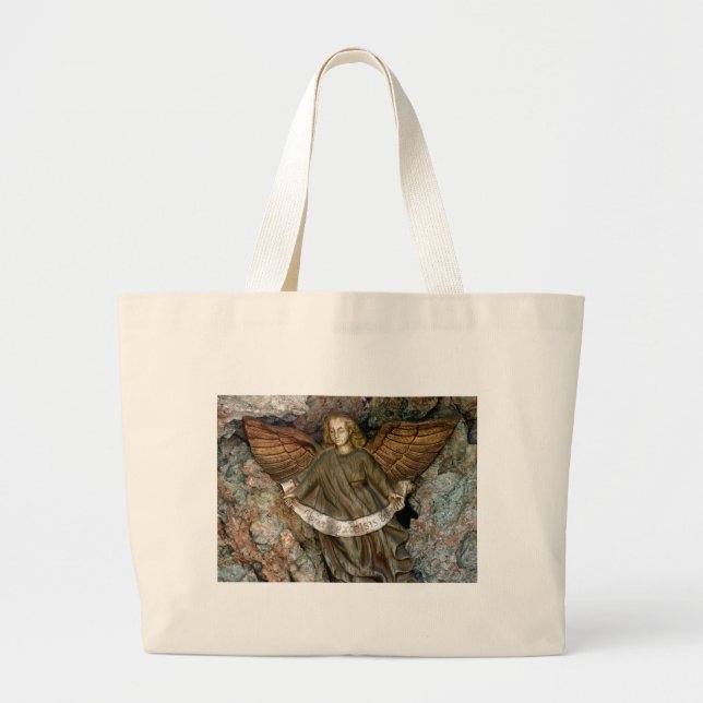Angel in the Grotto Large Tote Bag (Front)