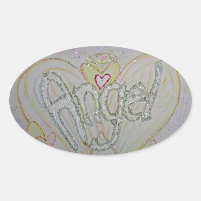 Angel Inspirational Word Art Decal Stickers (Front)
