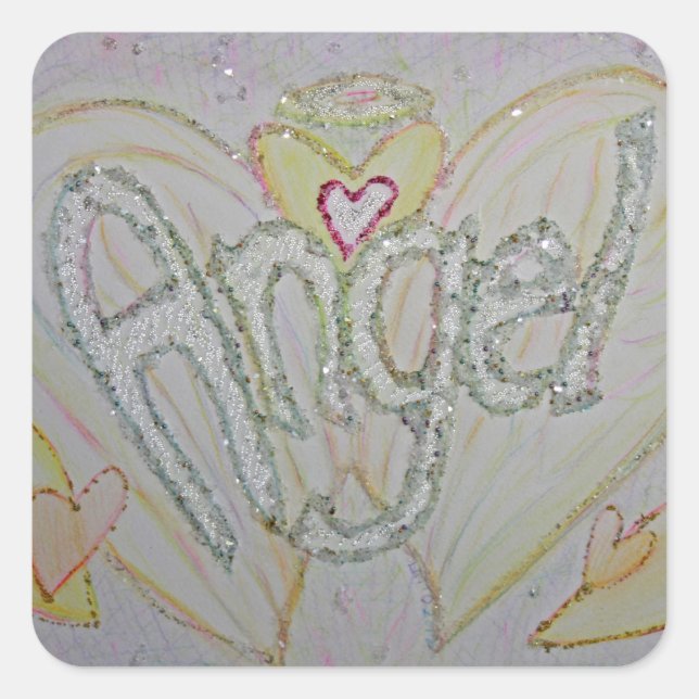 Angel Inspirational Word Art Sticker Decals (Front)