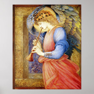 Angel Jouer une affiche Flageolet Burne-Jones Impr