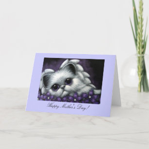 Angel Kitten Cat - Mother's Day Card