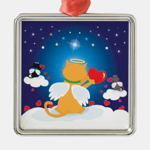 Angel Kitties - With Love from Heaven Metal Ornament