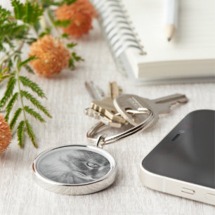 "Angel Kitty" Portrait Keychain