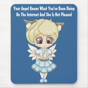 Angel Knows What You've Been Doing On The Internet Mouse Pad