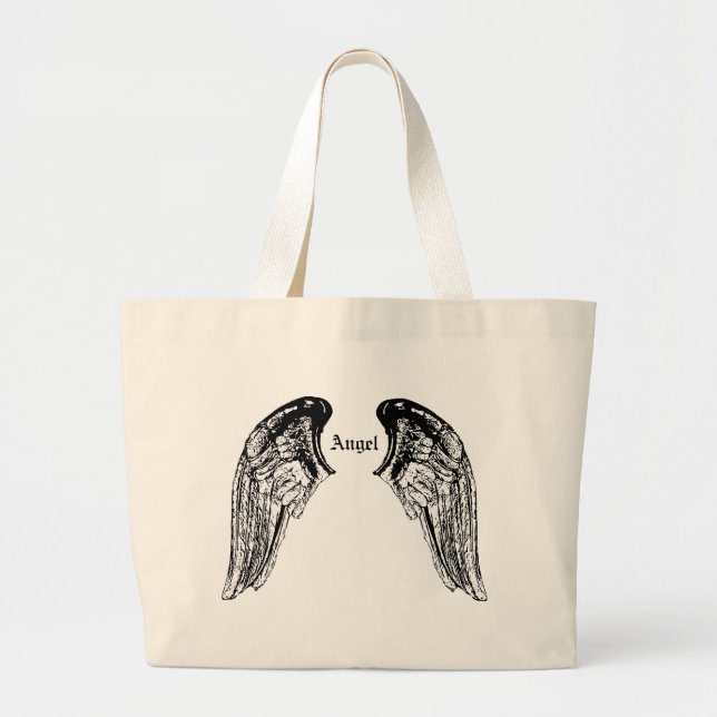 angel large tote bag (Front)