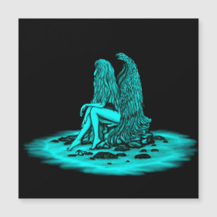 Angel , lost in thought , black and green Design
