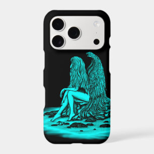 Angel , lost in thought , black and green Design