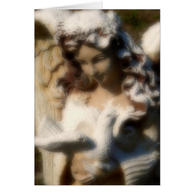 Angel Love, Ange Statue avec colombe (Devant)