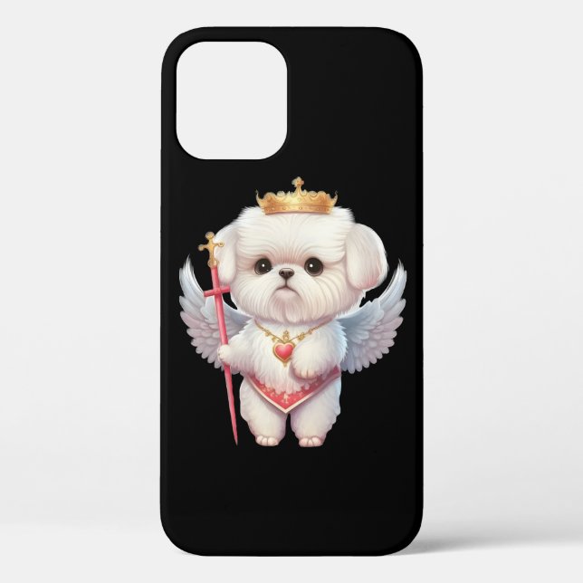 Angel Maltese Puppy, Maltes dog lovers and owners Case-Mate iPhone Case (Back)