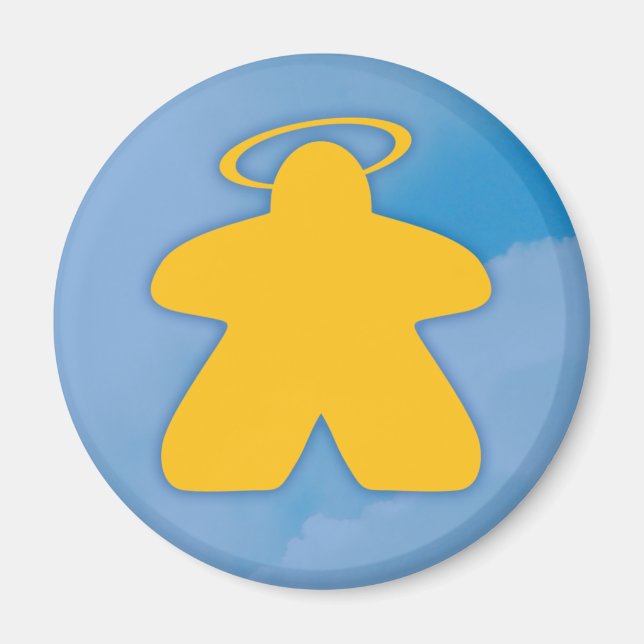 Angel Meeple Magnet (Front)