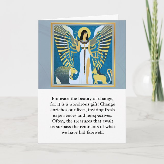 angel message egypt  happy birthday card (Front)