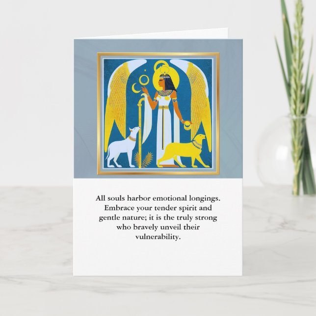 angel message egypt  happy birthday card (Front)