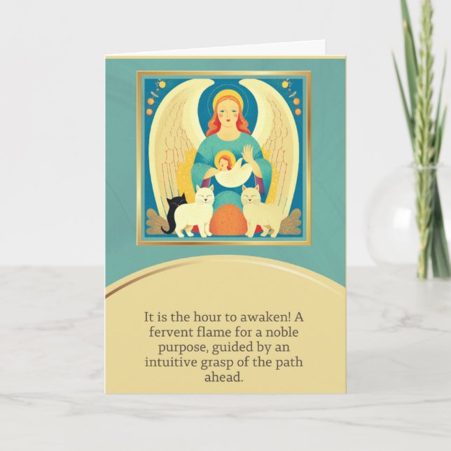 angel message happy birthday card (Front)