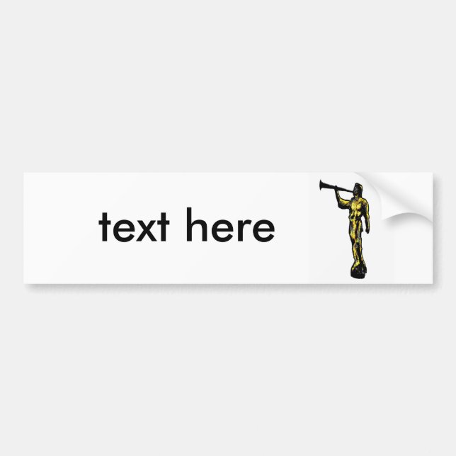 angel moroni comic bumper sticker (Front)