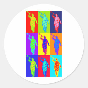 Angel Moroni Pop Art Classic Round Sticker
