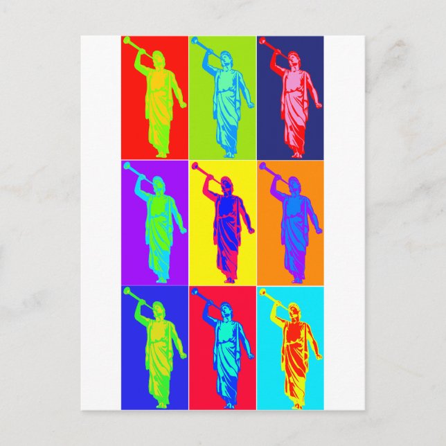 Angel Moroni Pop Art Postcard (Front)