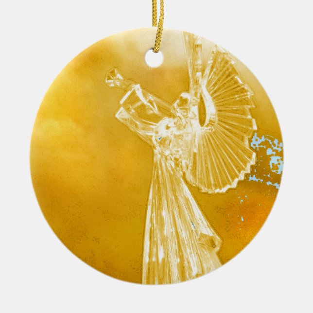 Angel Music Ceramic Ornament (Front)