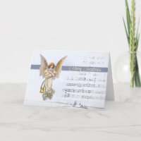 Angel Music Merry Christmas Blue Sky Snow