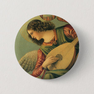 Angel Musician, Melozzo da Forli, Renaissance Art 2 Inch Round Button