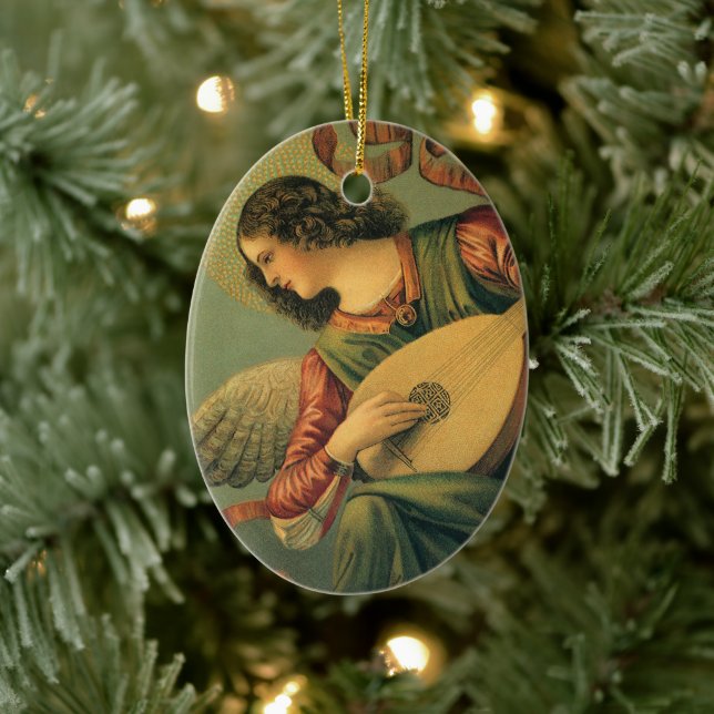 Angel Musician, Melozzo da Forli, Renaissance Art Ceramic Ornament (Tree)