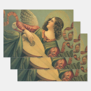 Angel Musician, Melozzo da Forli, Renaissance Art Wrapping Paper Sheet
