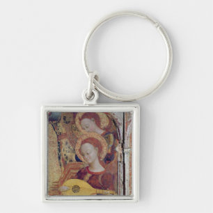 Angel musicians from painting of Virgin and Child Keychain