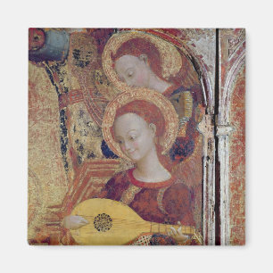 Angel musicians from painting of Virgin and Child Magnet