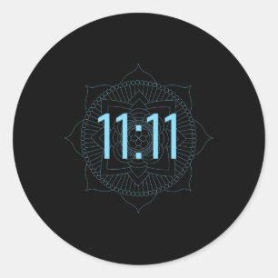 Angel Number 1111 Spiritual Sign Auspicious Lucky  Classic Round Sticker