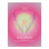 Angel Number 111 Aura Intuition Glossy Poster