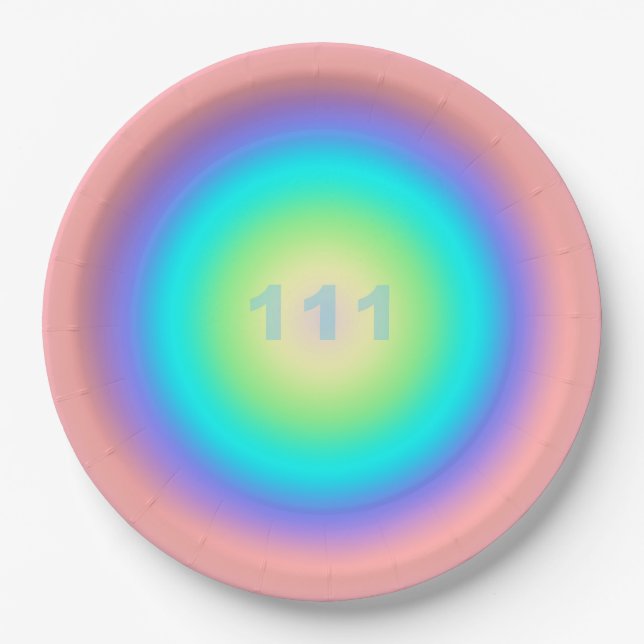 Angel Number 111 - Manifestation  Paper Plate (Front)