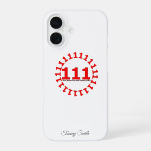 Angel Number 111 Red Design – Manifestation  iPhone 16 Case