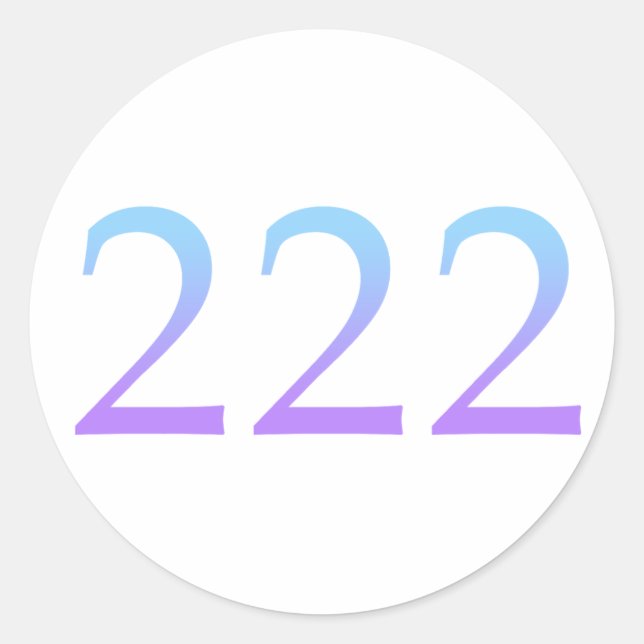 Angel Number 222 - Alignment Classic Round Sticker (Front)