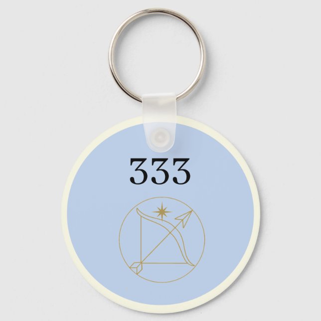 Angel Number 333 Keychain (Front)