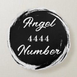 Angel Number "4444" Double Sided  Round Pillow