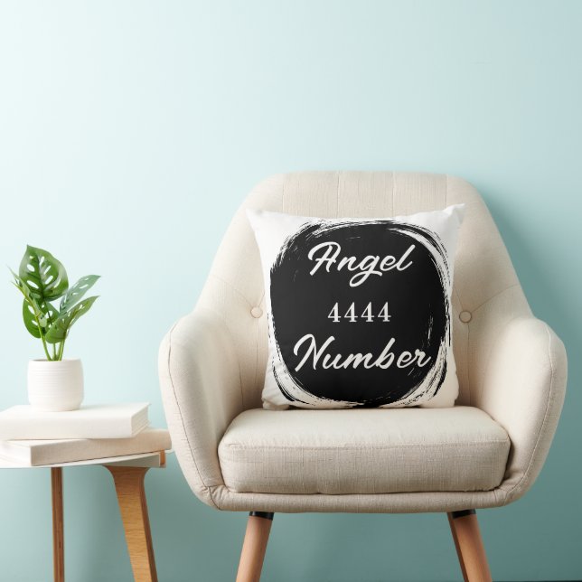 Angel Number "4444" Double Sided  Throw Pillow (Chair)
