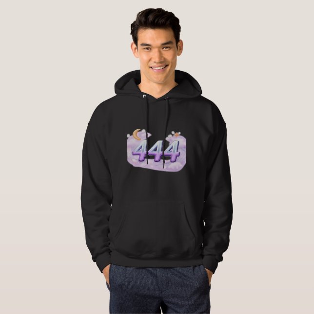 Angel Number 444 Hoodie – Simple Elegant Design (Front Full)