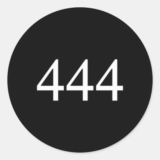 Angel Number 444 You Are Divinely Protected Classic Round Sticker (Front)