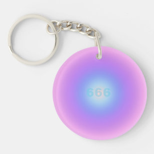 Angel Number 666 Reflect - Angel Numbers Gradient Keychain