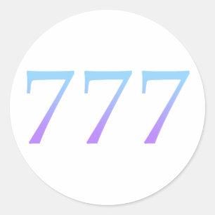 Angel Number 777 - Luck Classic Round Sticker
